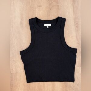 Madewell Ribbed Black Tank Top Size Medium